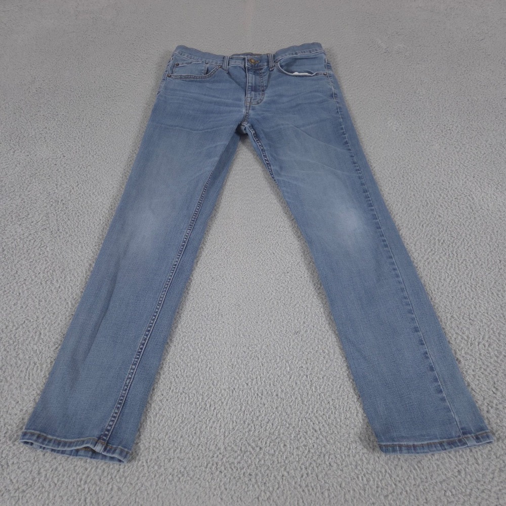 Goodfellow Jeans Mens 30x30 Blue Slim Fit Total Flex Light Wash Mid Rise Denim